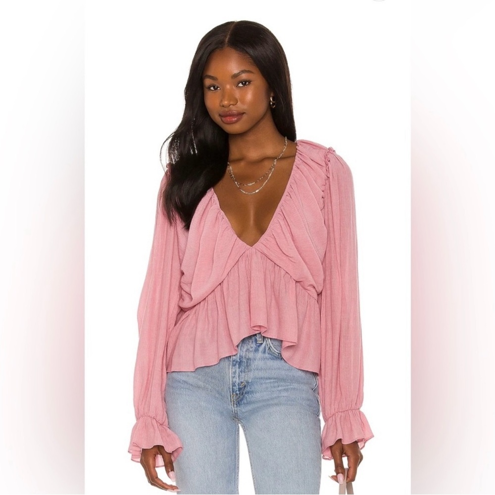 Free People Daia Textured Long Sleeve - Size Small